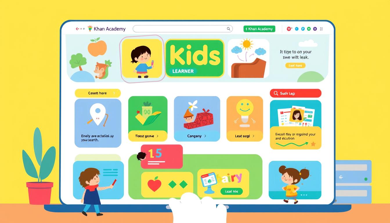 An image representing Khan Academy Kids' learning interface