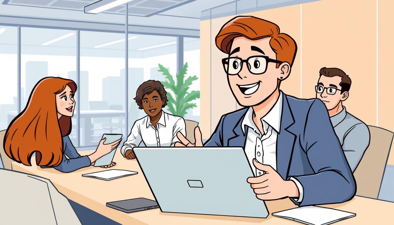 Image of a business professional in a meeting