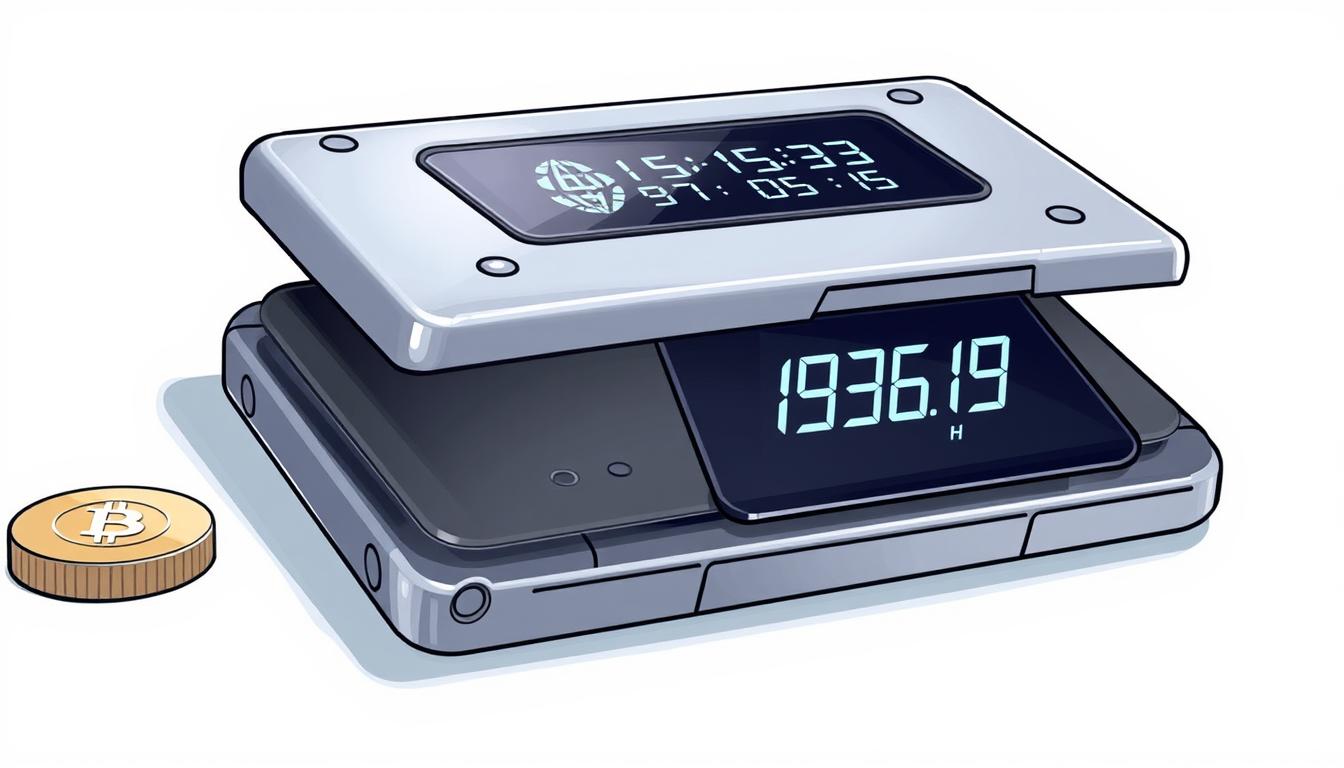 Image of a hardware wallet for cryptocurrencies