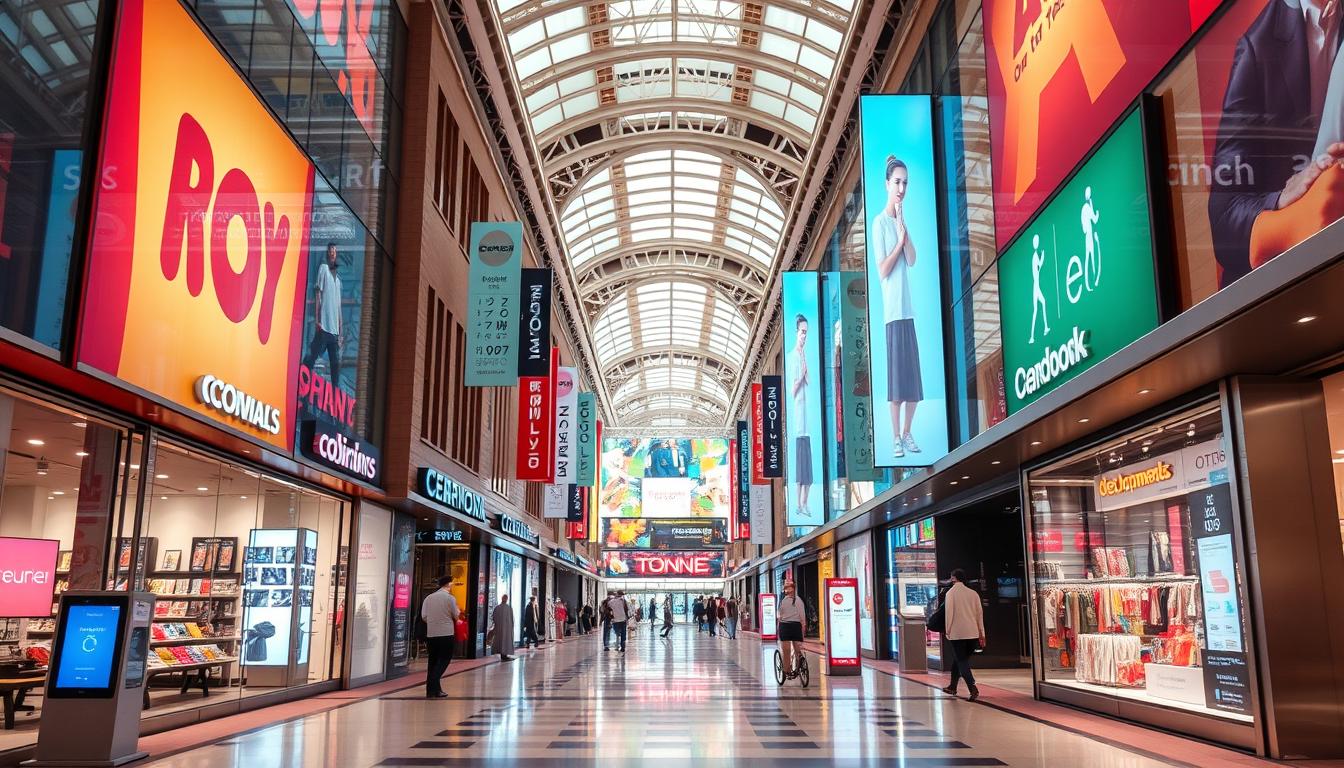 Image of a retail landscape with e-commerce elements