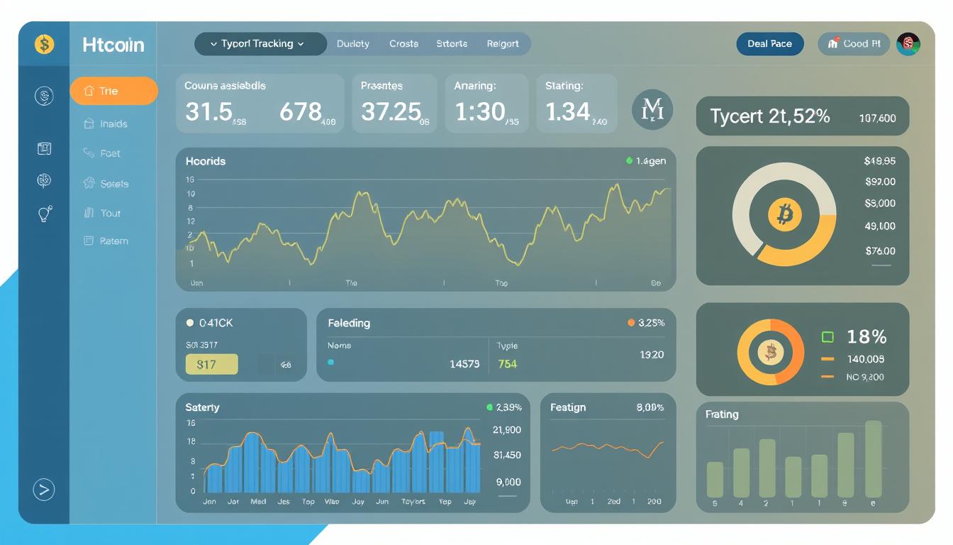 Image of a cryptocurrency price tracking dashboard