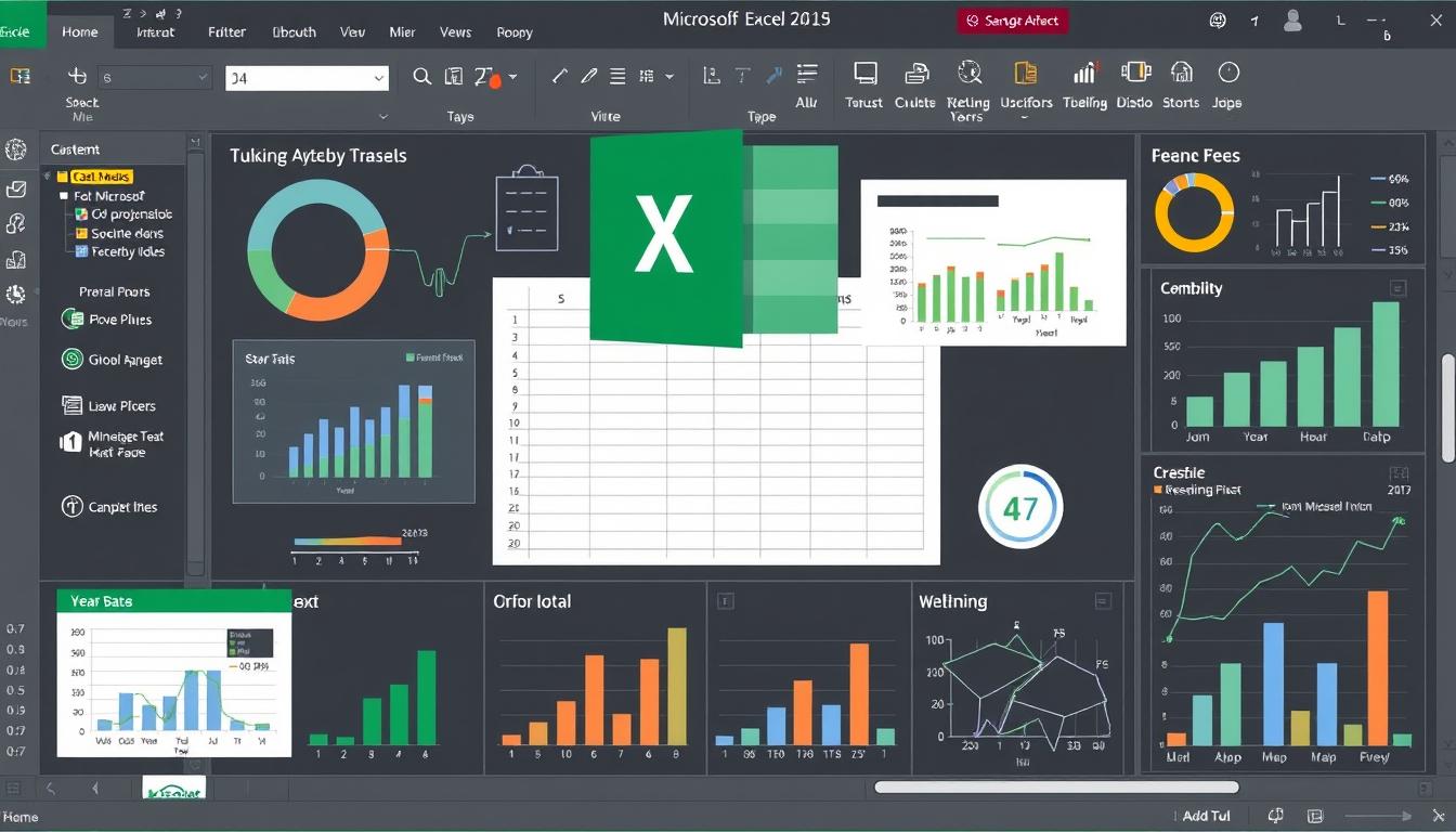 An image of Microsoft Excel interface with data analysis features