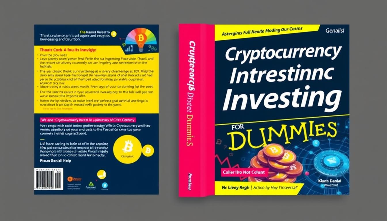 Generate an image of "Cryptocurrency Investing For Dummies" book cover by Kiana Danial.