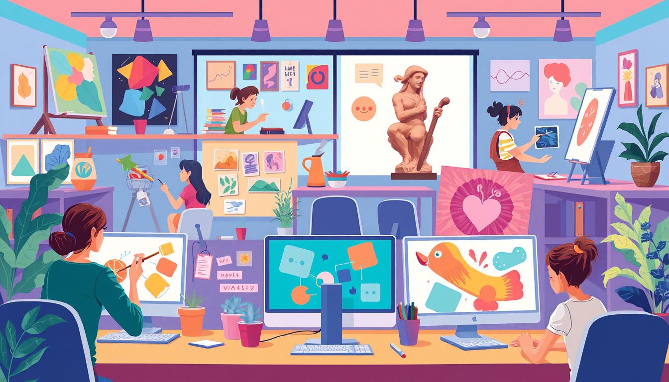 An image representing online creative arts classes