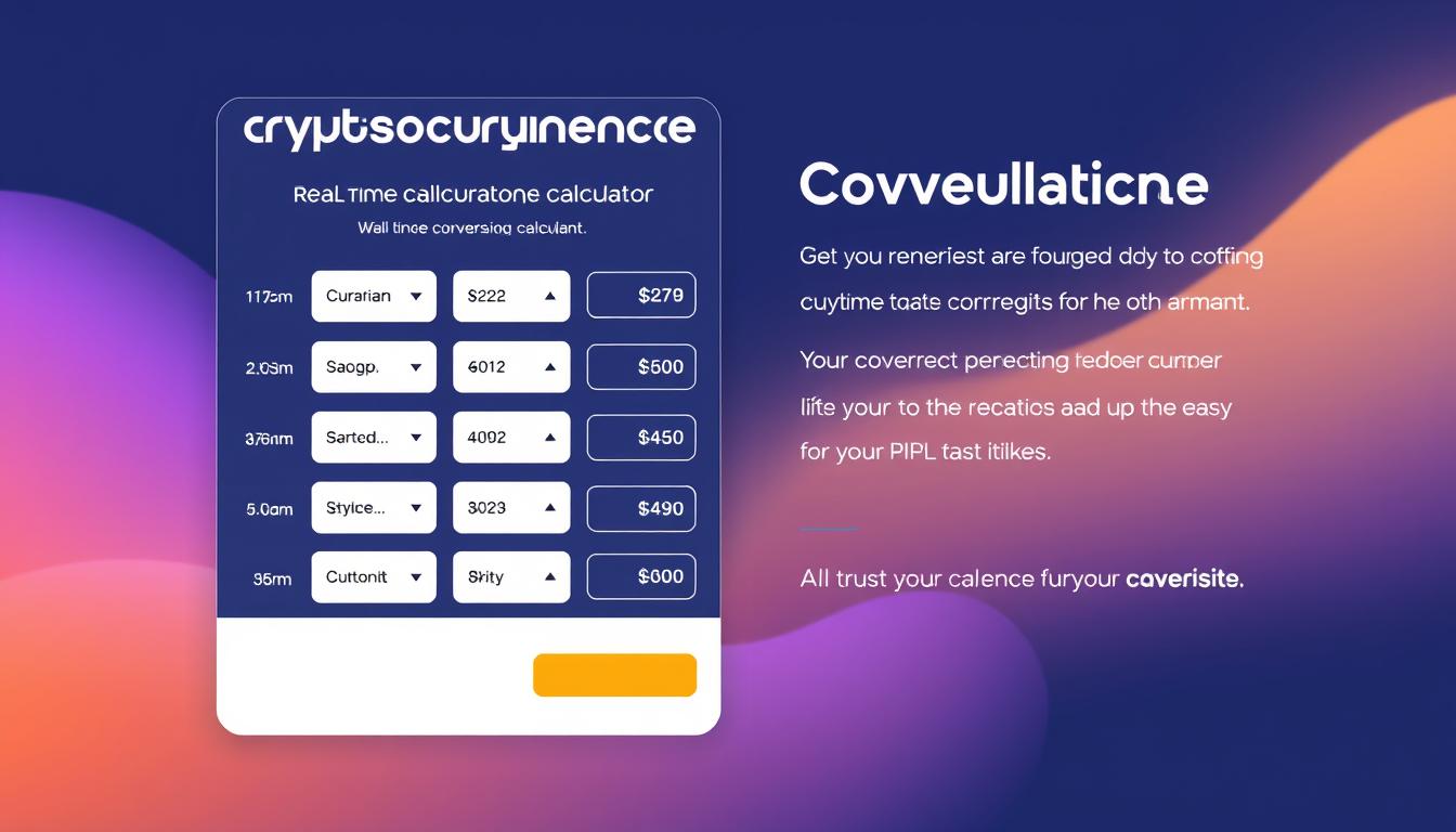 Generate an image of a cryptocurrency conversion calculator.