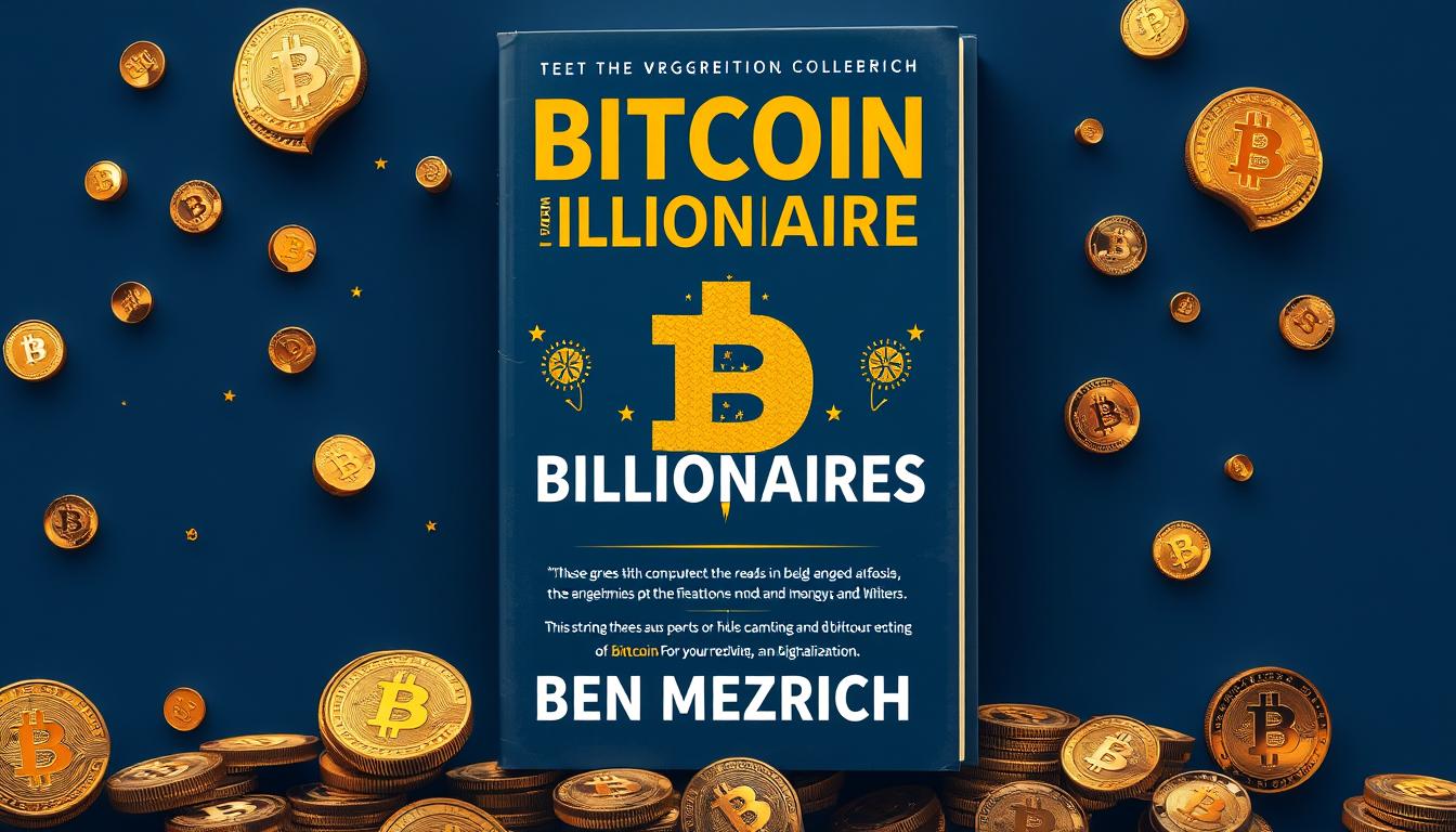 Generate an image of "Bitcoin Billionaires" by Ben Mezrich, highlighting its cover and a short summary.