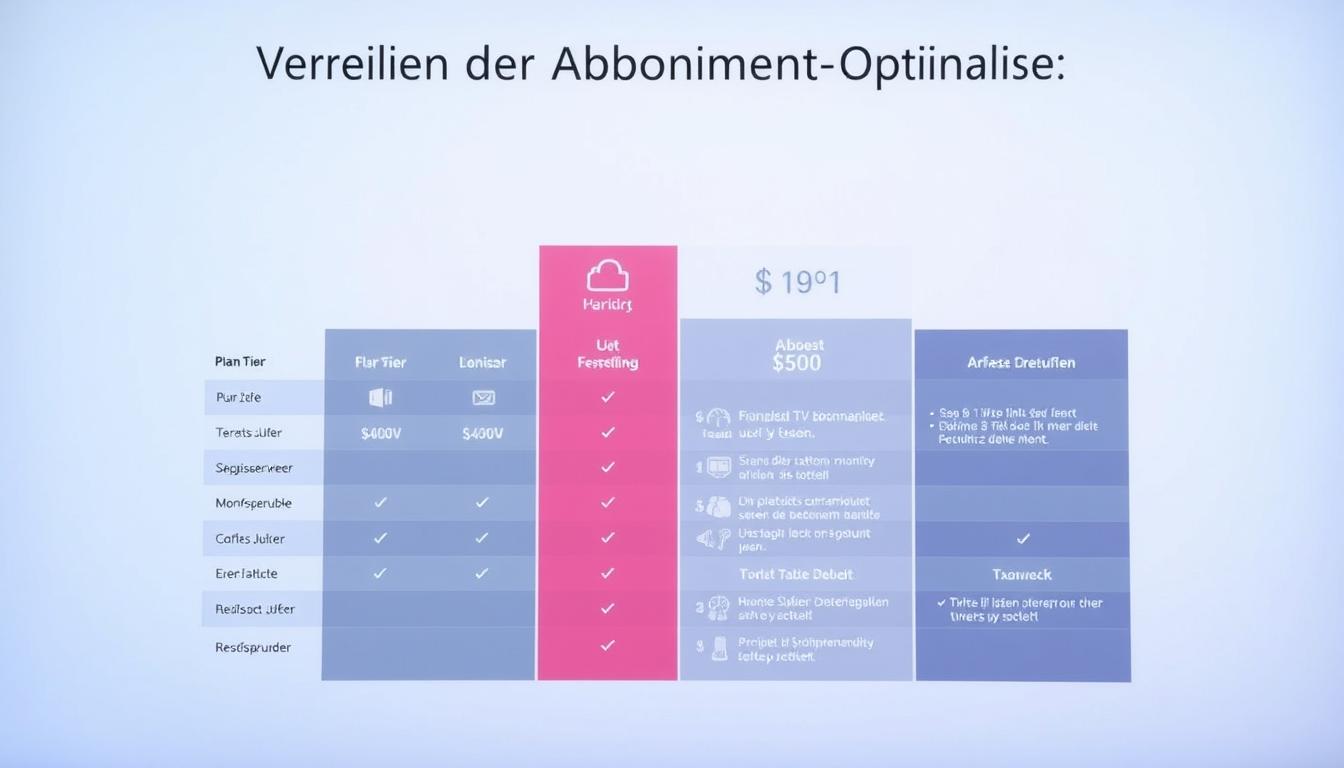 Abonnement-Optionen Vergleich