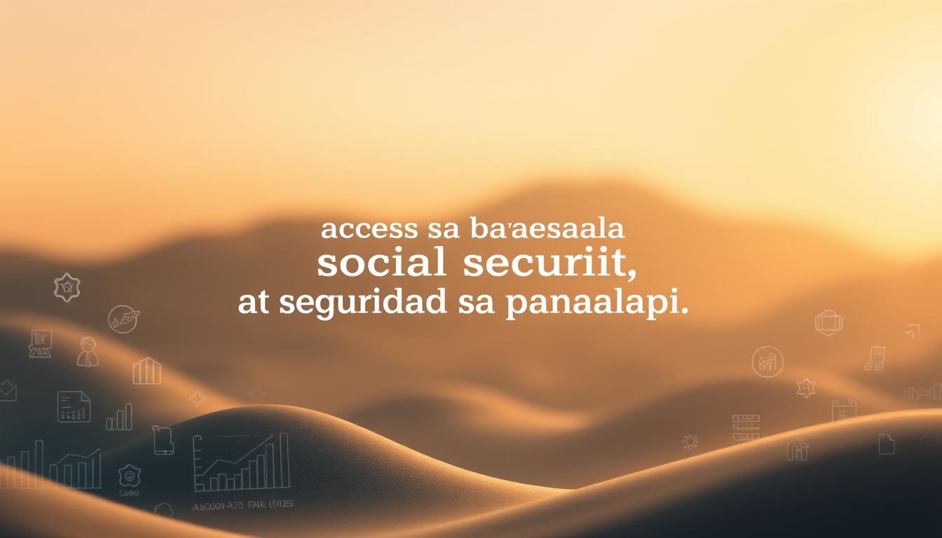 Access sa social security at seguridad sa pananalapi.
