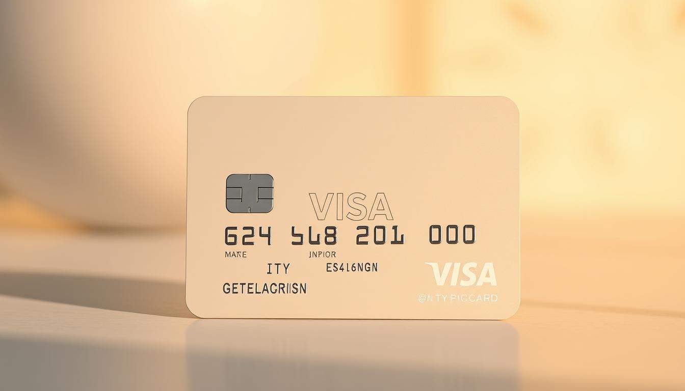 A high-resolution, photorealistic image of a university student card or ID featuring a clean, minimalist design with a prominent Visa logo. The card is set against a soft, blurred background with subtle gradients and textures, creating a sense of depth and emphasizing the card as the focal point. The lighting is warm and natural, highlighting the matte finish and subtle details of the card, such as embossed text, security features, and a holographic overlay. The overall composition conveys a sense of professionalism, functionality, and the benefits associated with the university card, reflecting the "Privileges and Benefits of the University Card" section of the article.
