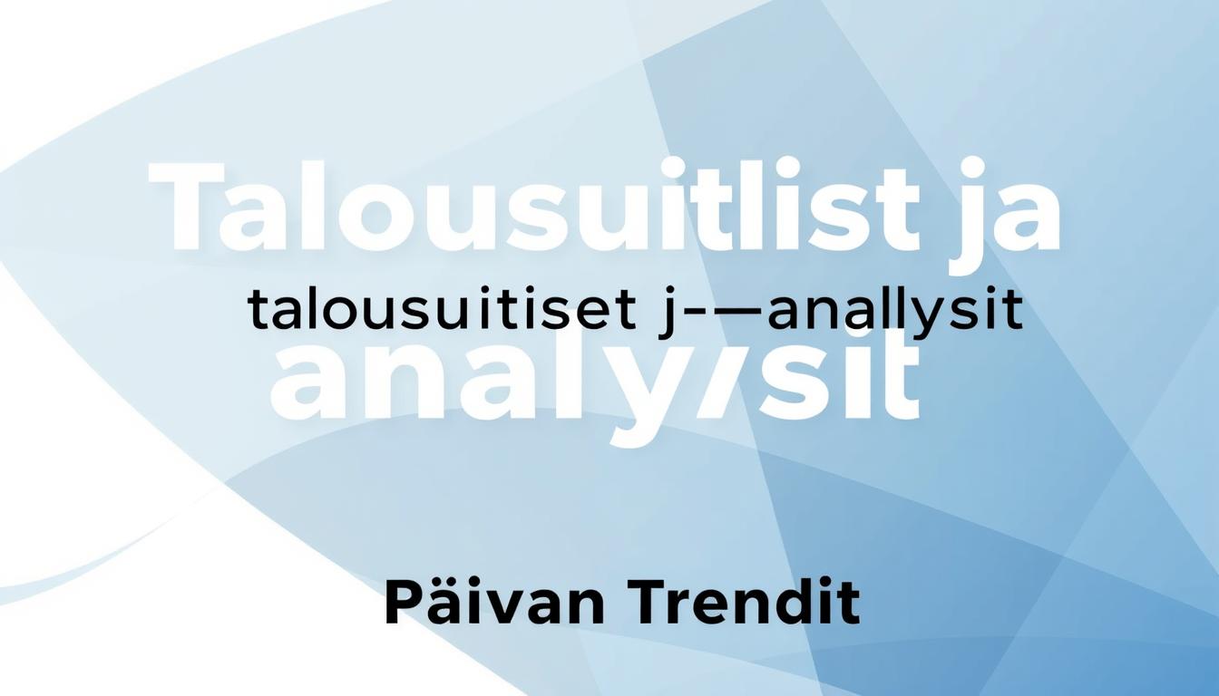 Talousuutiset ja -analyysit Suomesta
