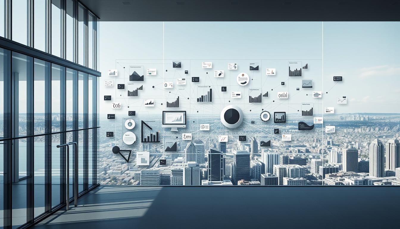 A detailed architectural diagram depicting a comprehensive tax strategy, rendered in a sleek, minimalist style. The foreground showcases a modern, glass-enclosed corporate office with clean lines and a sophisticated color palette of grays, blacks, and blues. In the middle ground, a complex network of financial data streams and analytical models intertwine, represented by a matrix of interconnected graphs and charts. The background features a panoramic cityscape, hinting at the global scale and interconnectedness of the financial landscape. Subtle lighting casts dramatic shadows, conveying a sense of gravity and importance. The overall composition communicates the strategic importance of a well-designed tax plan for businesses navigating the complexities of the international financial system.