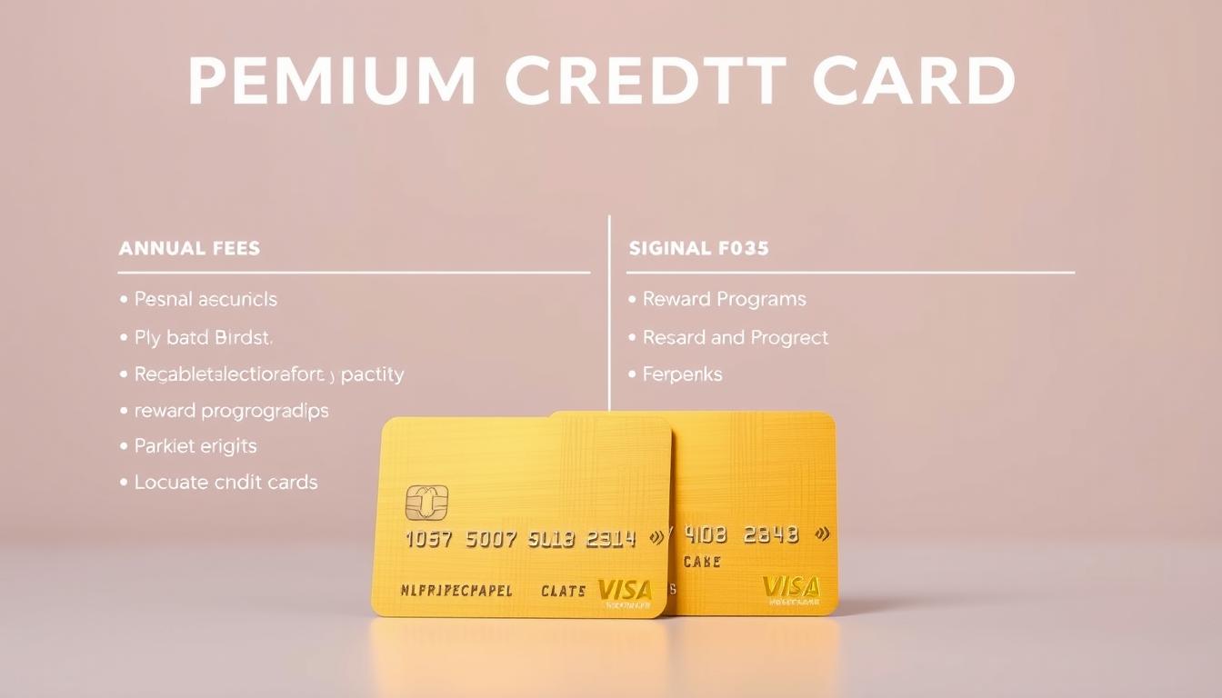 A detailed comparison of premium credit cards, showcasing their features and benefits in a sleek, minimalist style. The foreground depicts two gold credit cards, their surfaces reflecting the warm lighting. The middle ground highlights key details like annual fees, reward programs, and perks. The background is a subtle gradient, allowing the cards to take center stage. The overall composition conveys a sense of exclusivity, sophistication, and careful consideration of financial options. Captured with a high-quality camera lens, the image presents a visually striking and informative representation of the "σύγκριση κάρτων χρυσών" topic.