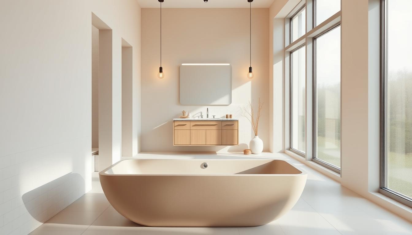 minimalistische Badezimmer Farbpalette