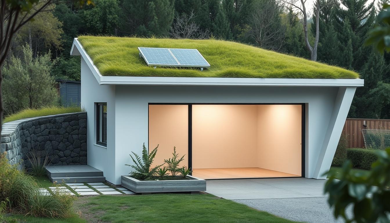 Öko-Garage mit Gründach