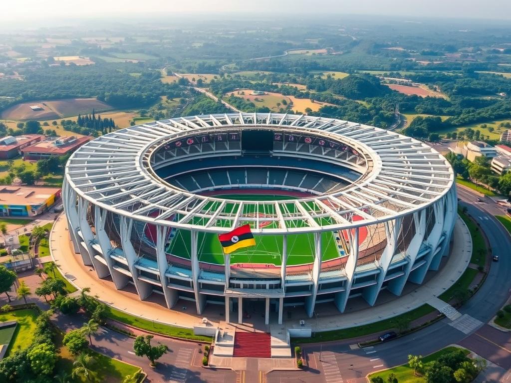 ملعب مانديلا الوطني في كمبالا، أوغندا، أحد ملاعب بطولة أمم إفريقيا للمحليين 2025