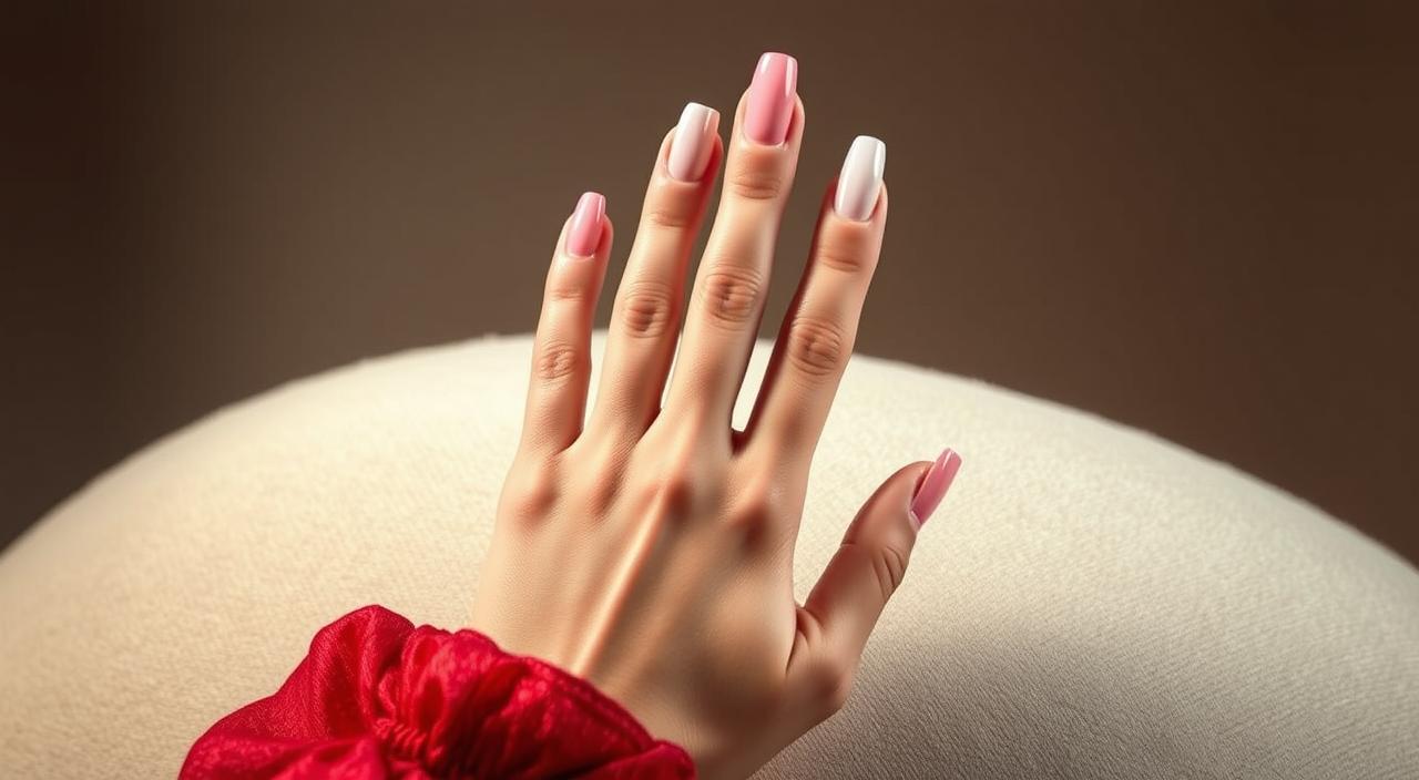 A vibrant and detailed nail shapes guide, showcasing the hottest styles for 2025. Captured in a high-quality studio setting, with soft, warm lighting illuminating the intricate nail art designs. The frame focuses on an elegant, manicured hand, presenting a variety of nail shapes - from the classic almond to the edgy stiletto, and the trendy rounded square. The background features a subtle, textured surface, allowing the nails to take center stage and highlight the shape and form. The overall mood is one of sophistication and inspiration, reflecting the influence of celebrity and runway trends on the future of nail fashion.