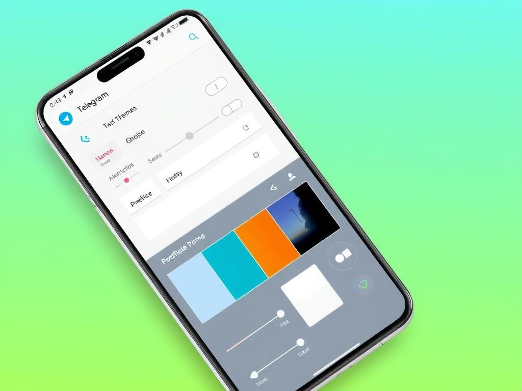 Customization options in Telegram Mod APK 2025 showing themes and interface settings