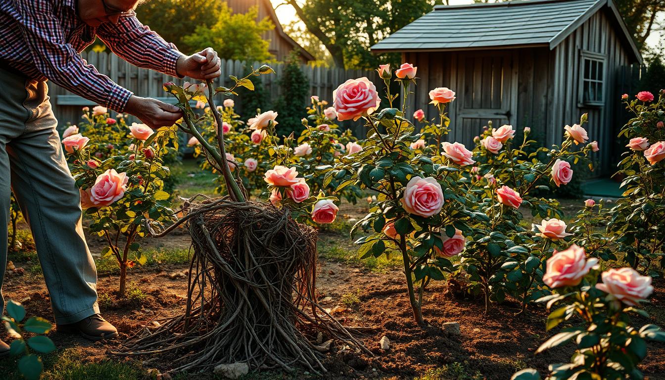 przesadzanie starych róż