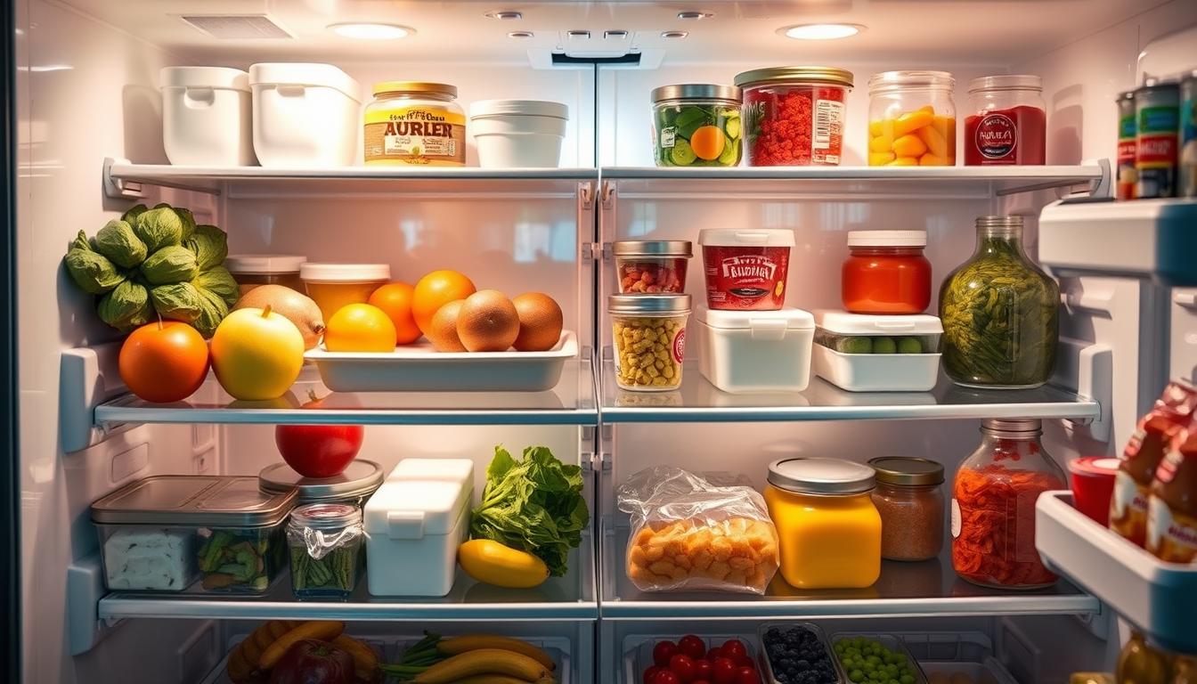 jak układać żywność w lodówce no frost