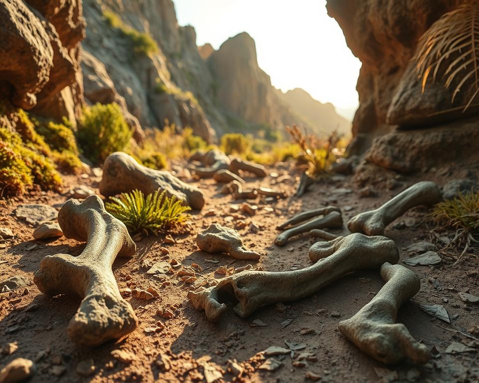 fossils of extinct species