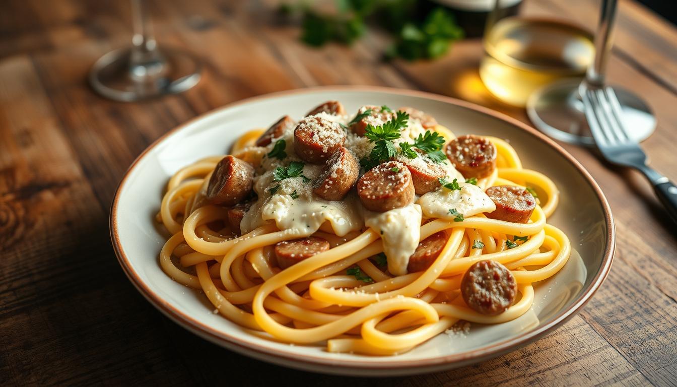 Sausage Alfredo Pasta: A Hearty and Satisfying Dish Quick dinner ideas Sausage Alfredo Pasta
