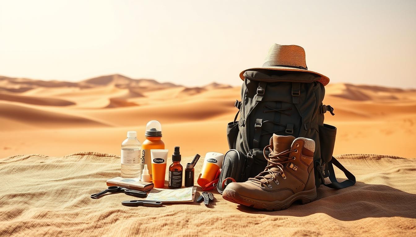 Packing list for desert adventure
