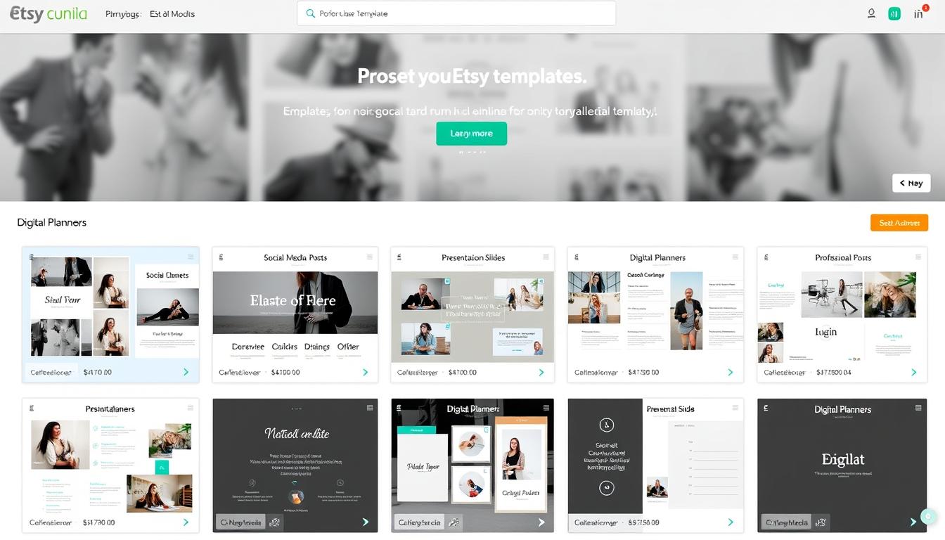 Collection of Canva templates for sale on Etsy