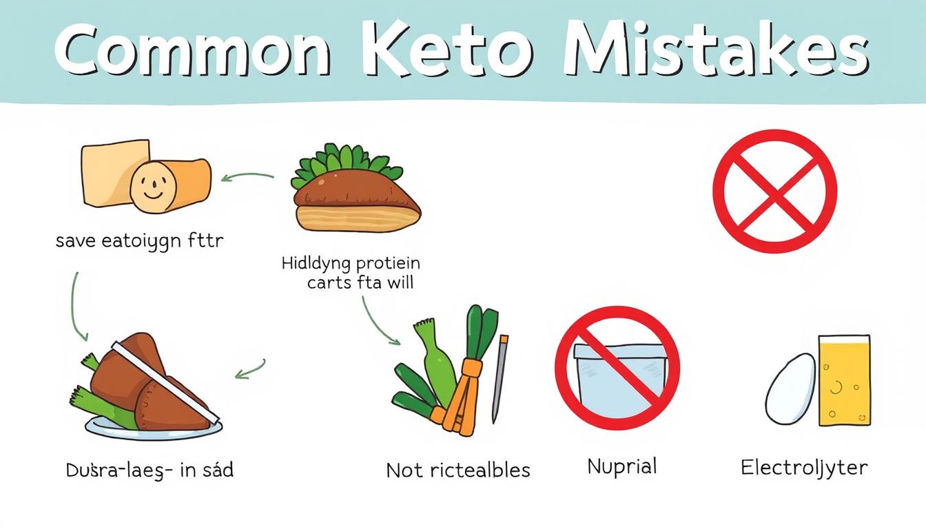 How to Start Keto Diet: A Step-by-Step Guide for Beginners 9 Visual representation of common keto mistakes including hidden carbs and insufficient fat