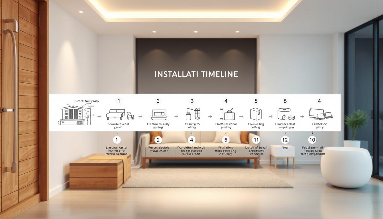 installation timeline sauna