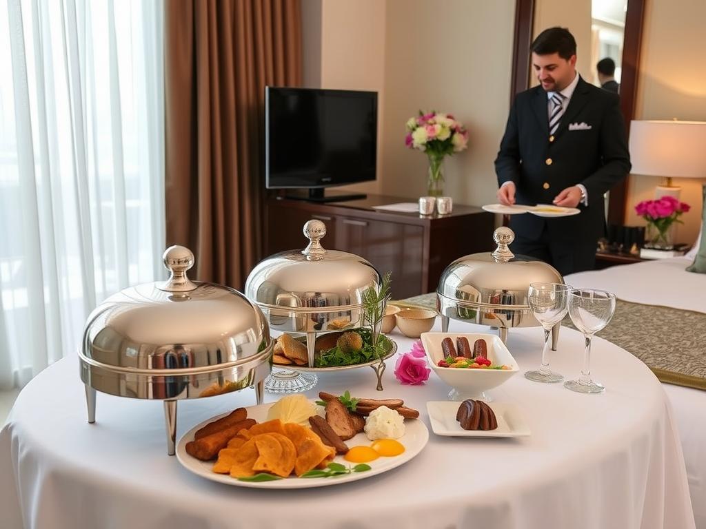 Room service presentation at Dar Al Hijra Intercontinental