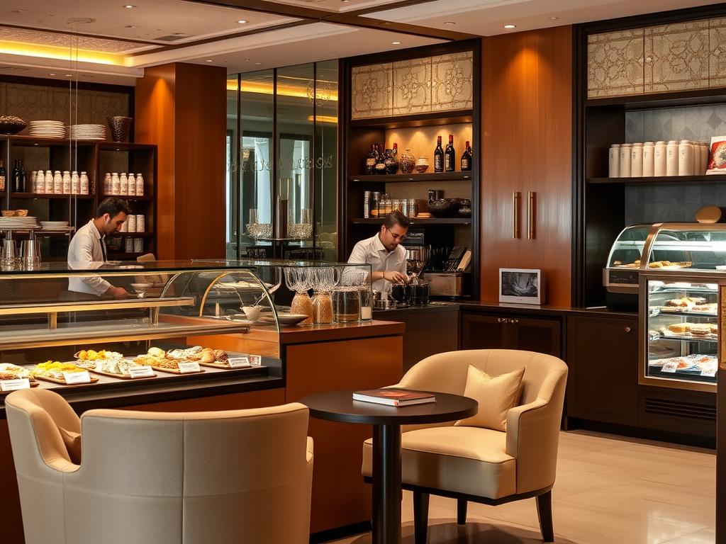 Coffee shop at Dar Al Hijra Intercontinental with traditional Arabic coffee