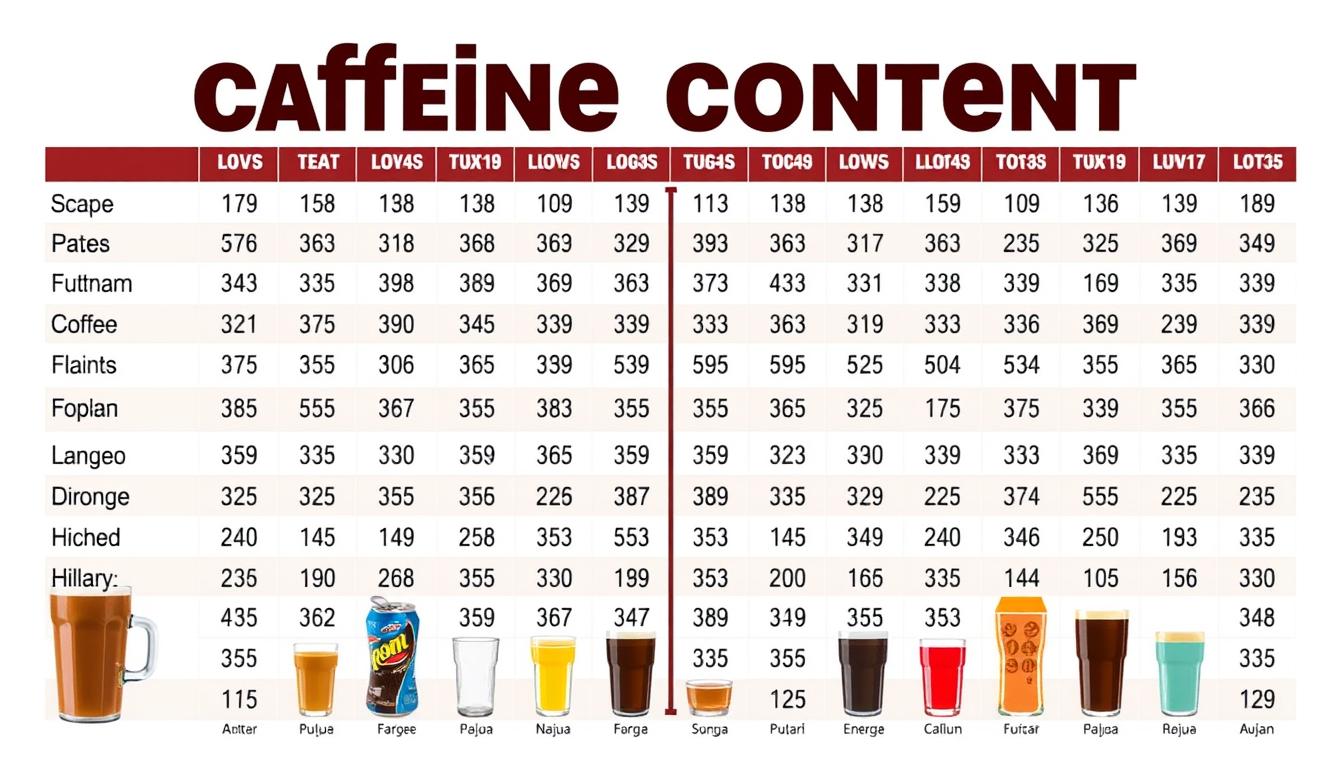 Caffeine Comparison Chart