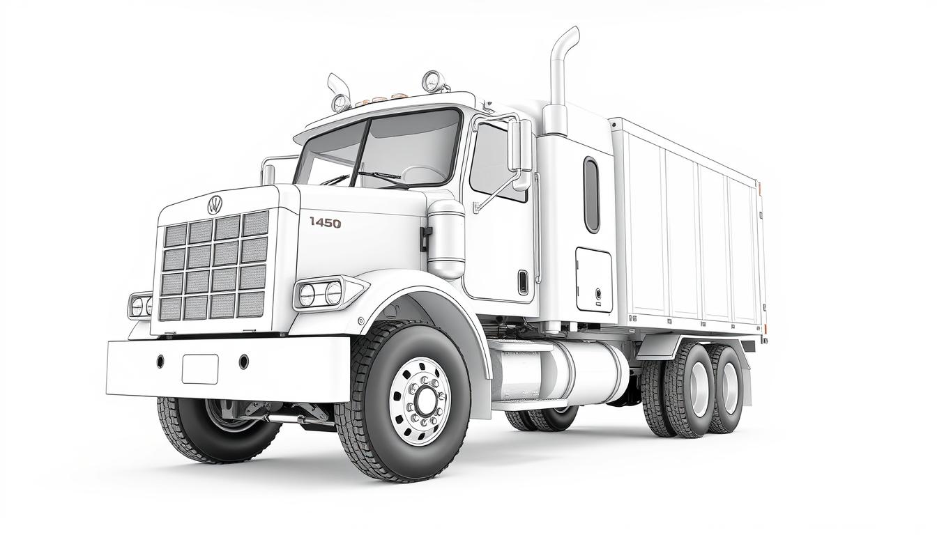 gambar mewarnai mobil truk