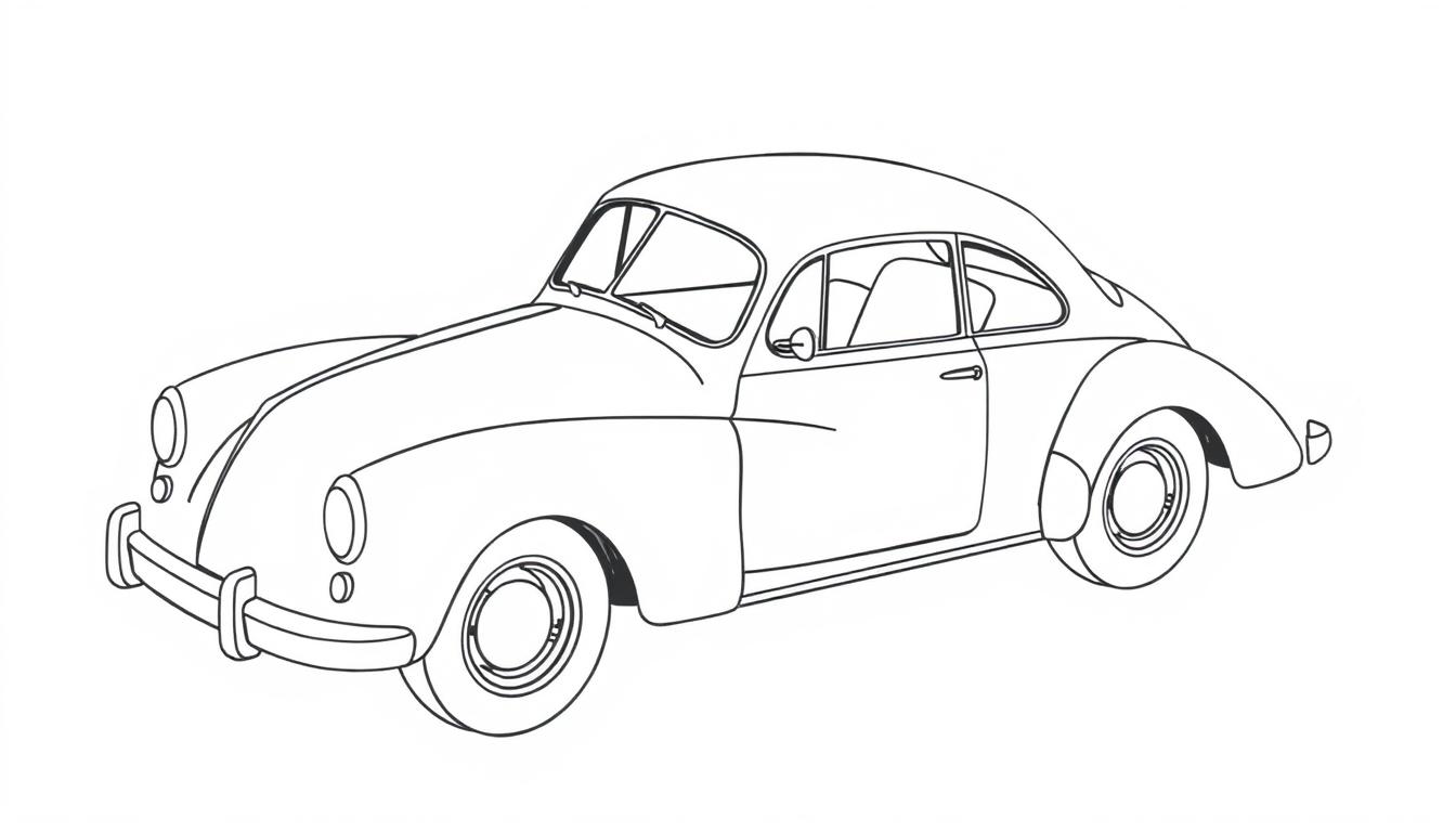 classic car coloring pages