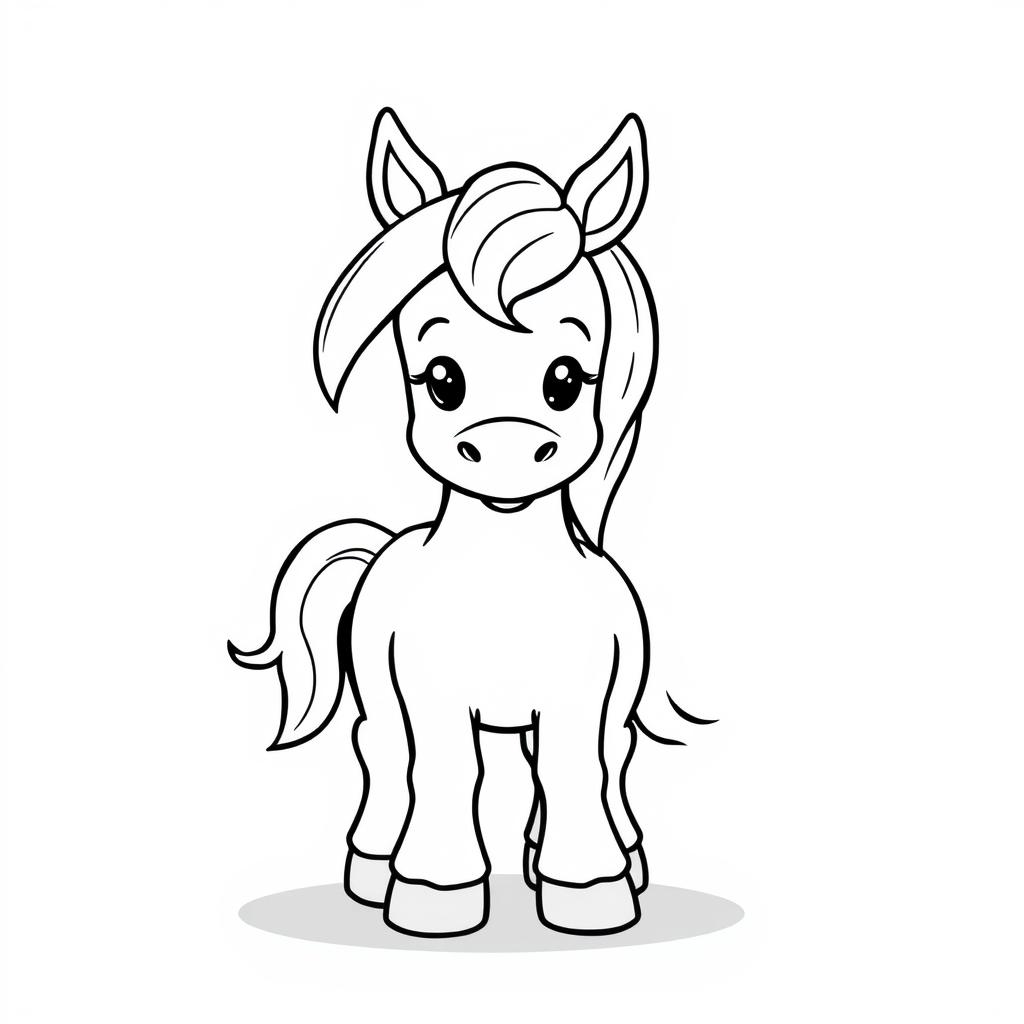 pony coloring book for children