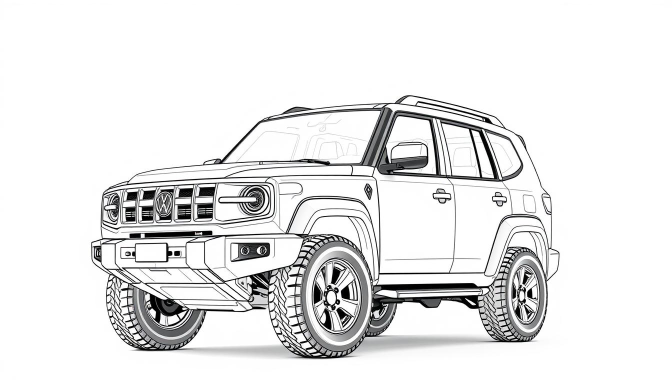 gambar mewarnai mobil SUV