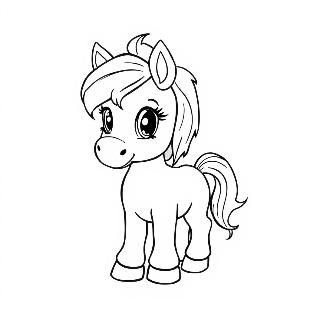 pony coloring book for children