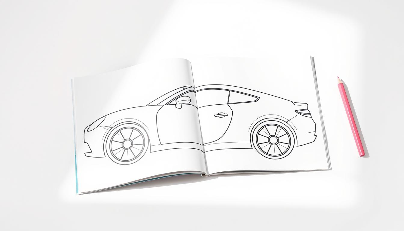 children's car coloring book