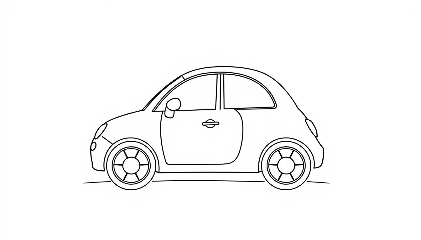 age-appropriate car coloring activities