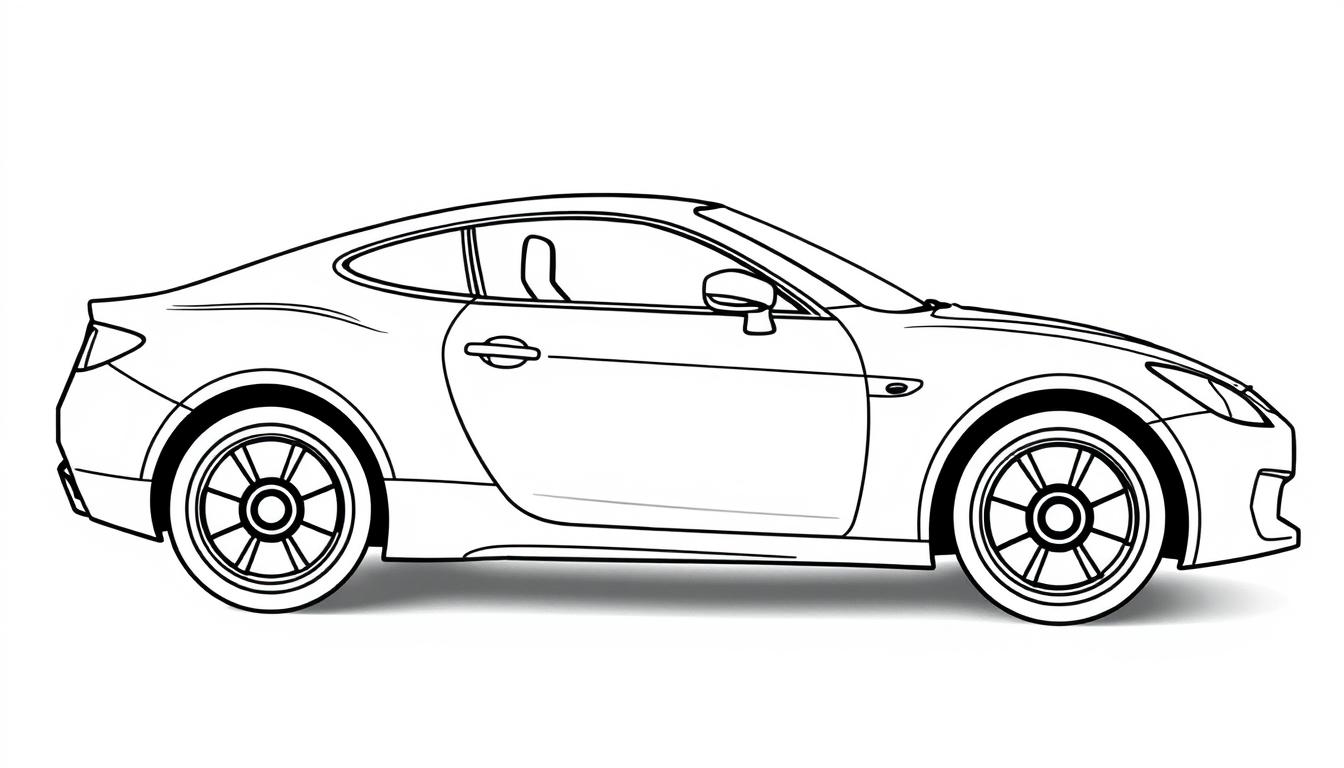 children's car coloring book