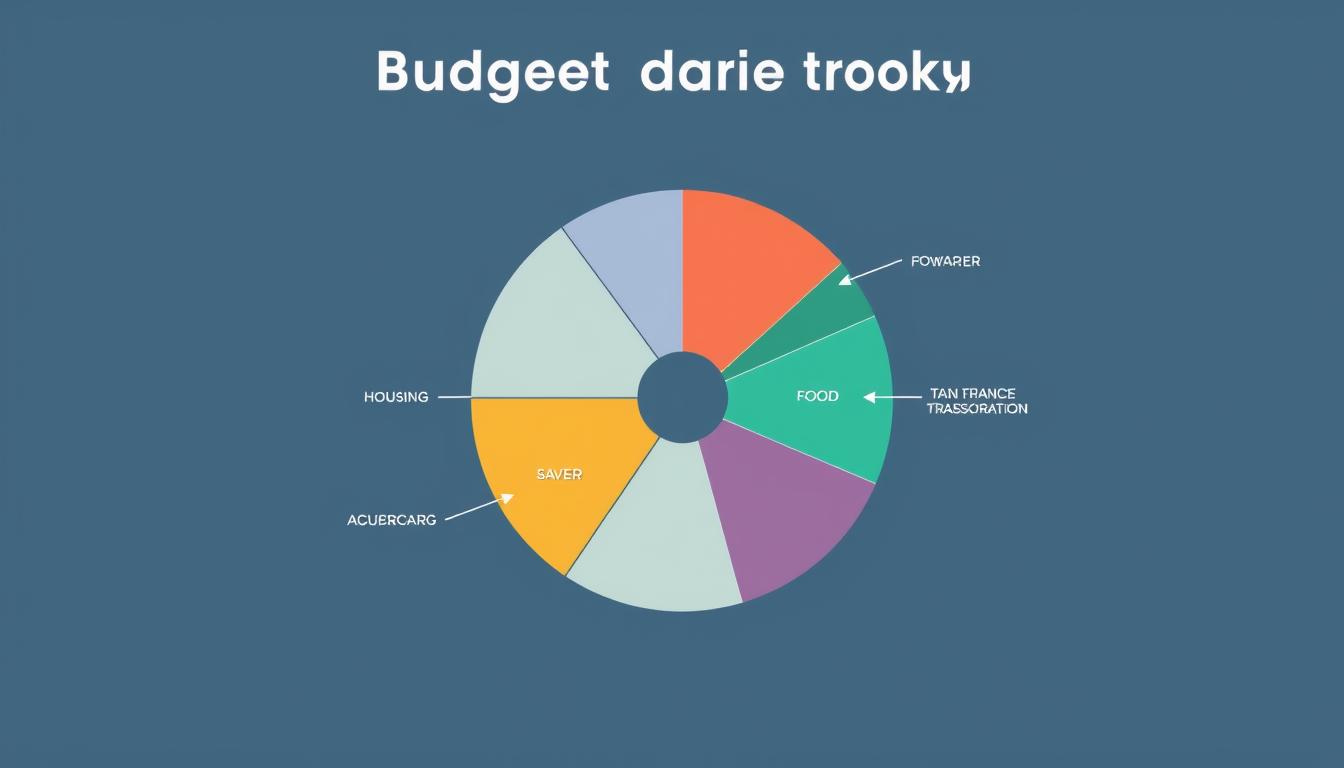 Budget breakdown pie chart showing optimal expense allocation to reach first $100K