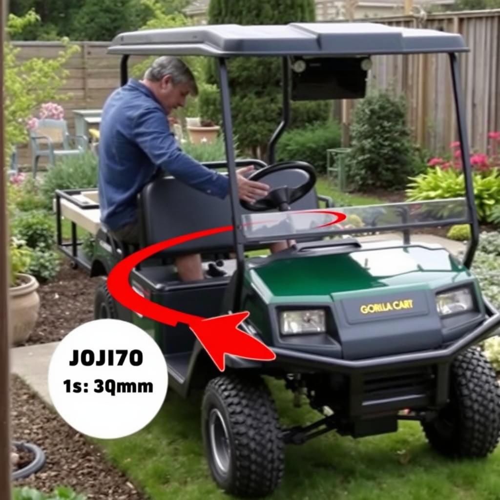 Demonstration of Gorilla Cart's zero-turn steering capability