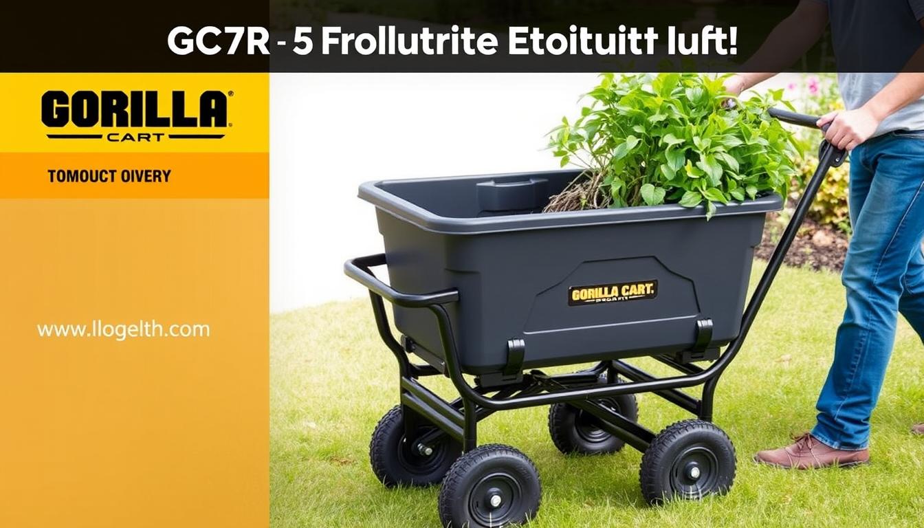 Gorilla Cart GCR-7 Evolution Poly Yard Cart being used for gardening