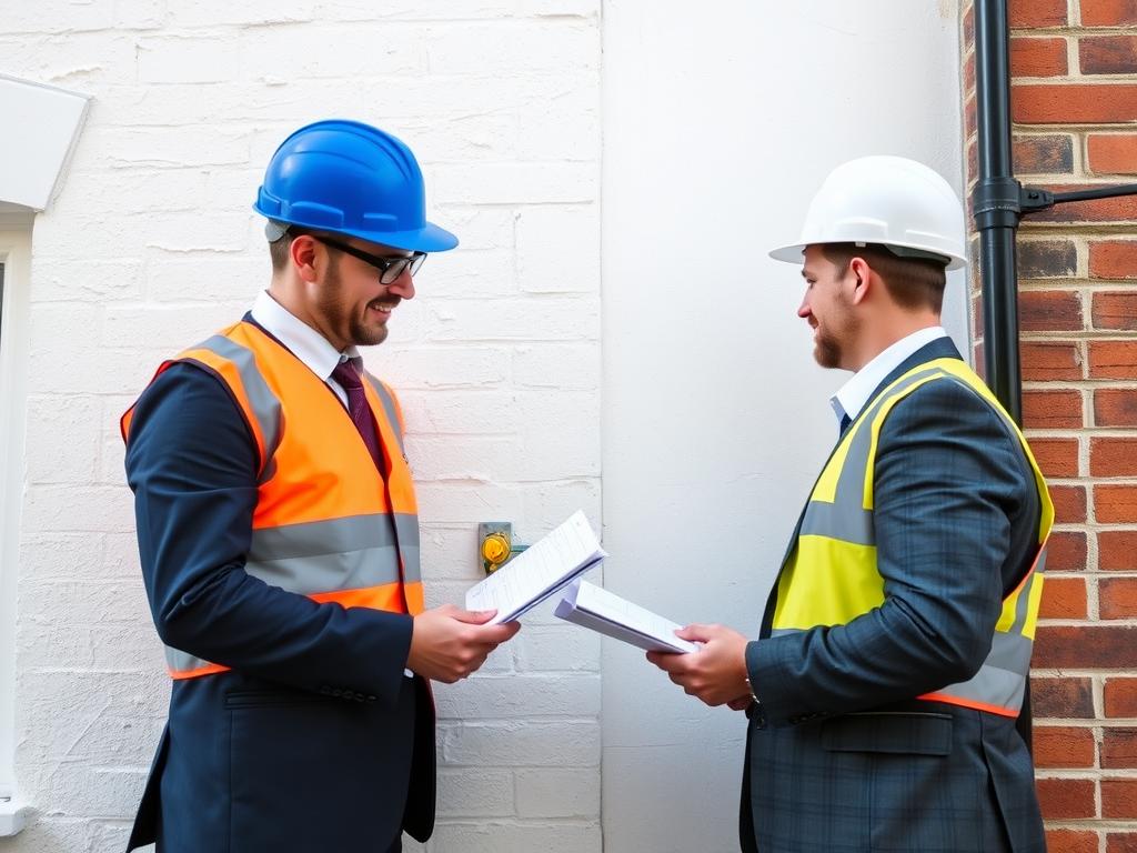 Party wall surveyors inspecting a property for a Party Wall Award