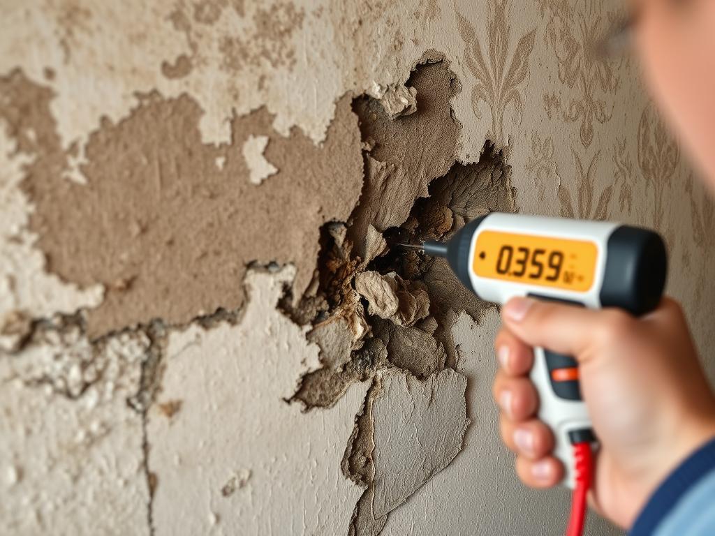 Damp issues identified during a Level 3 House Survey
