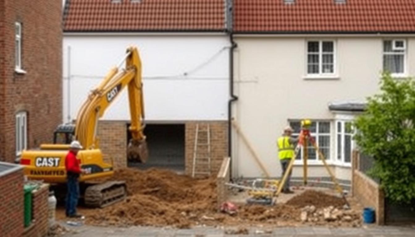 Basement excavation work requiring notices under the Party Wall etc. Act 1996