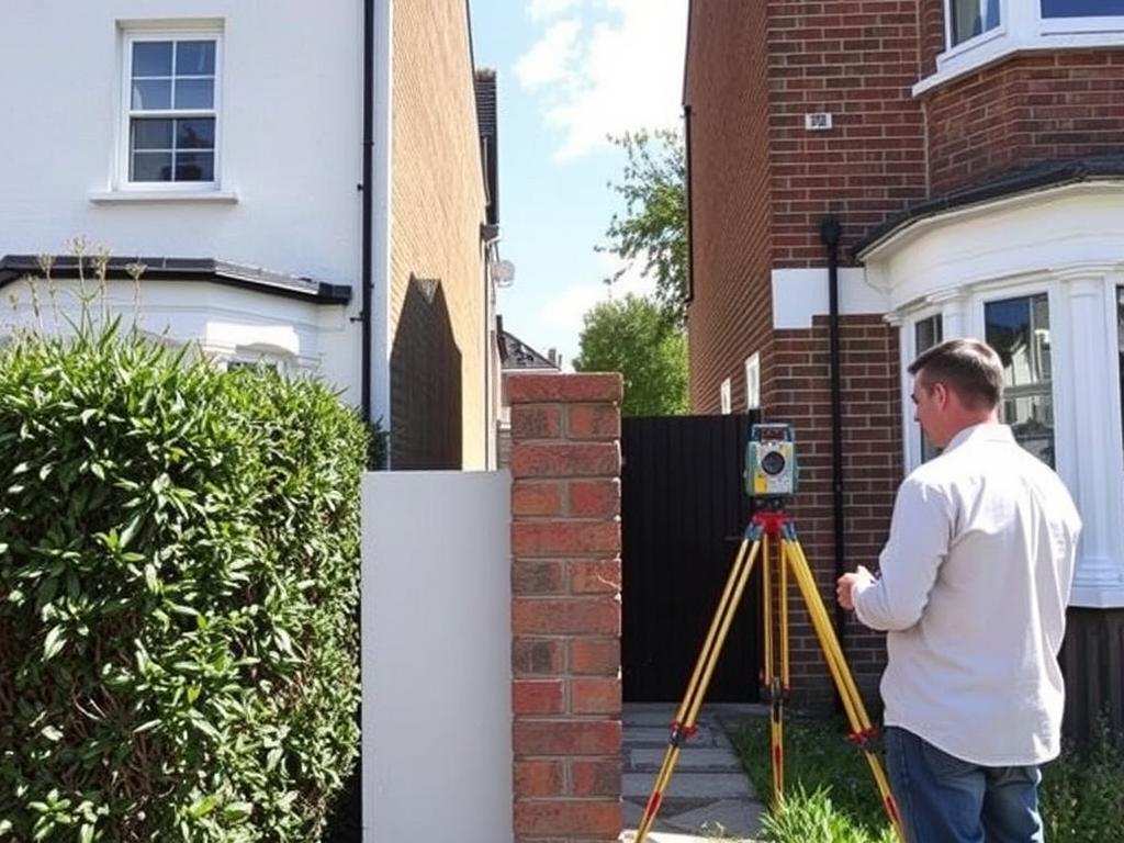 London property boundary wall in Wandsworth