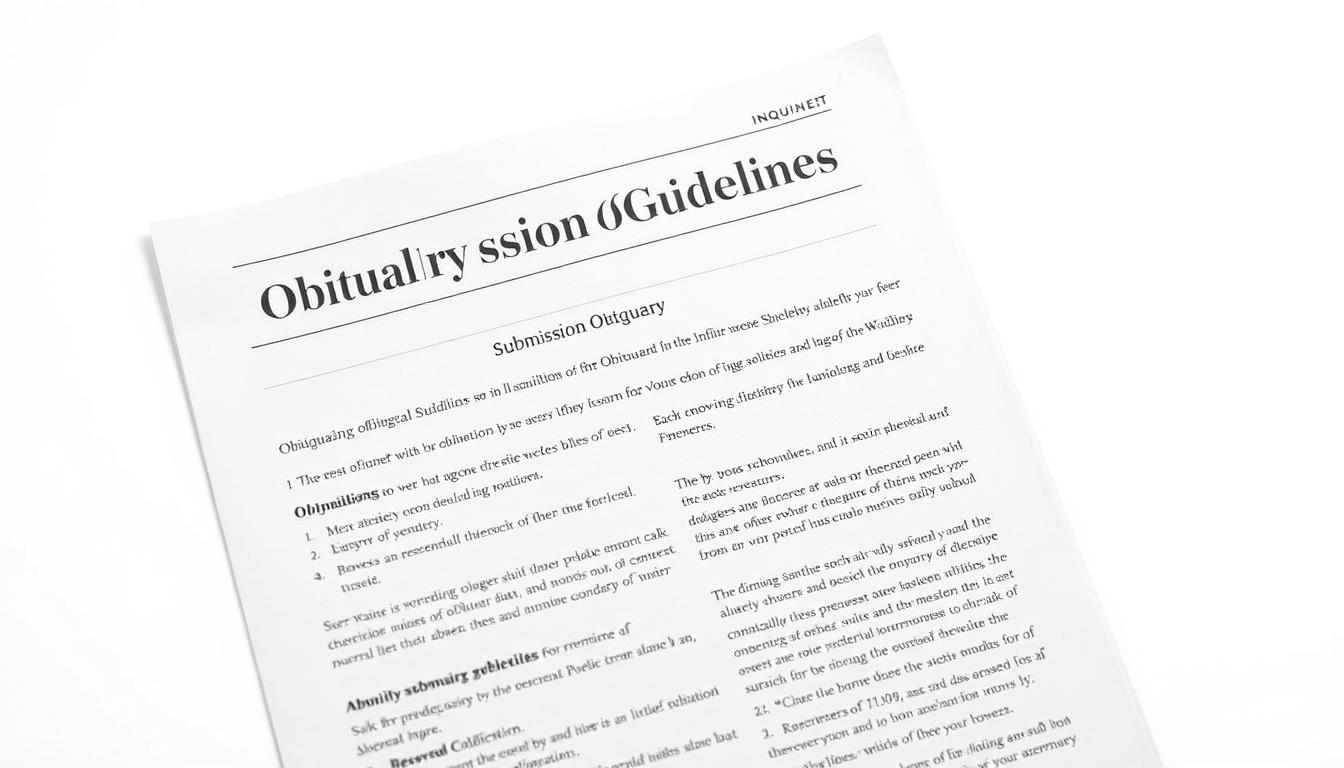 Journal Inquirer obituary submission guidelines