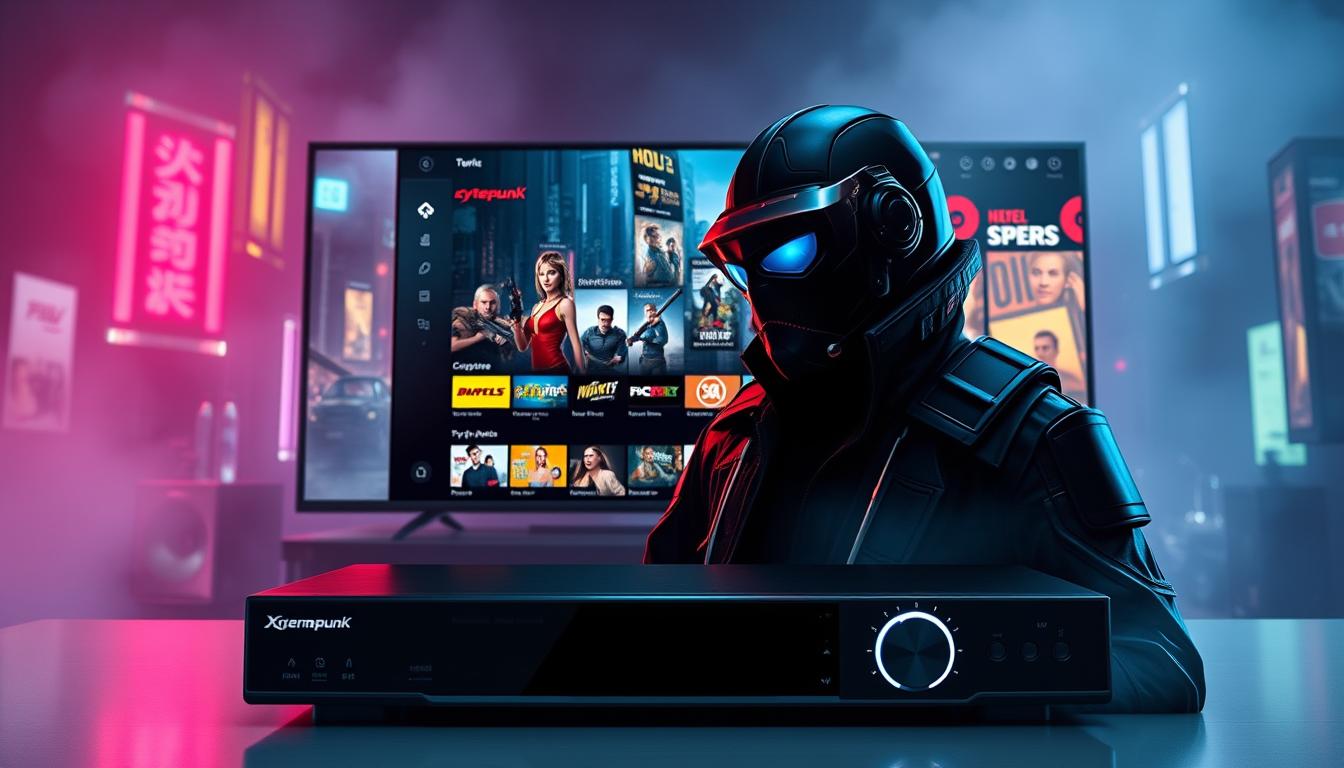 Xtreme HD IPTV player features: a sleek, modern interface with intuitive controls, displaying a vast library of live TV channels and on-demand content in vivid 4K resolution. Seamless multi-device compatibility, with smooth streaming across a range of platforms. Immersive surround sound, tailored lighting, and cinematic camera angles create an engaging, theater-like experience. Advanced search and recommendations powered by AI, simplifying content discovery. Secure, reliable connectivity with low latency and minimal buffering, optimized for the ultimate IPTV experience.