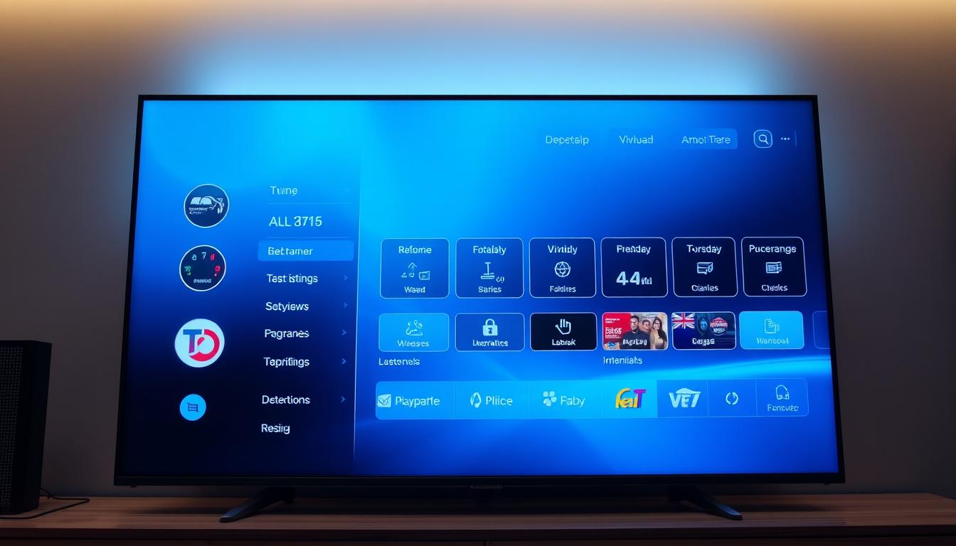 A sleek, modern IPTV panel displayed on a high-resolution monitor. The panel showcases a clean, user-friendly interface with intuitive controls and menus, designed specifically for the Tivimate app. The layout is neatly organized, highlighting key features such as channel listings, program schedules, and playback options. The color scheme is a sophisticated blend of grays and blues, creating a professional and visually appealing aesthetic. The lighting is soft and even, casting a subtle glow on the display, while the camera angle provides a clear, unobstructed view of the panel. The overall atmosphere conveys a sense of reliability, efficiency, and attention to detail, reflecting the high-quality IPTV service that the panel represents.